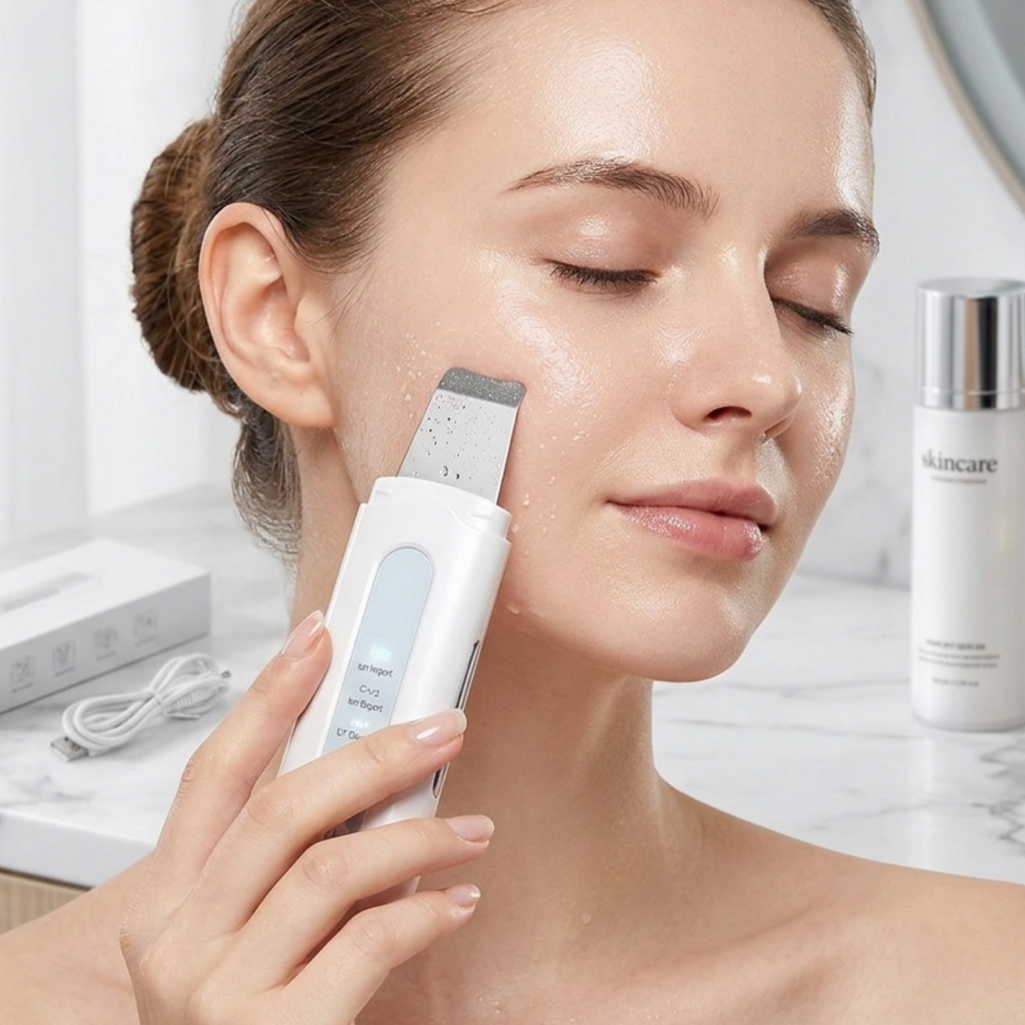 Aqua Glow Ultrasonic Skin Scrubber