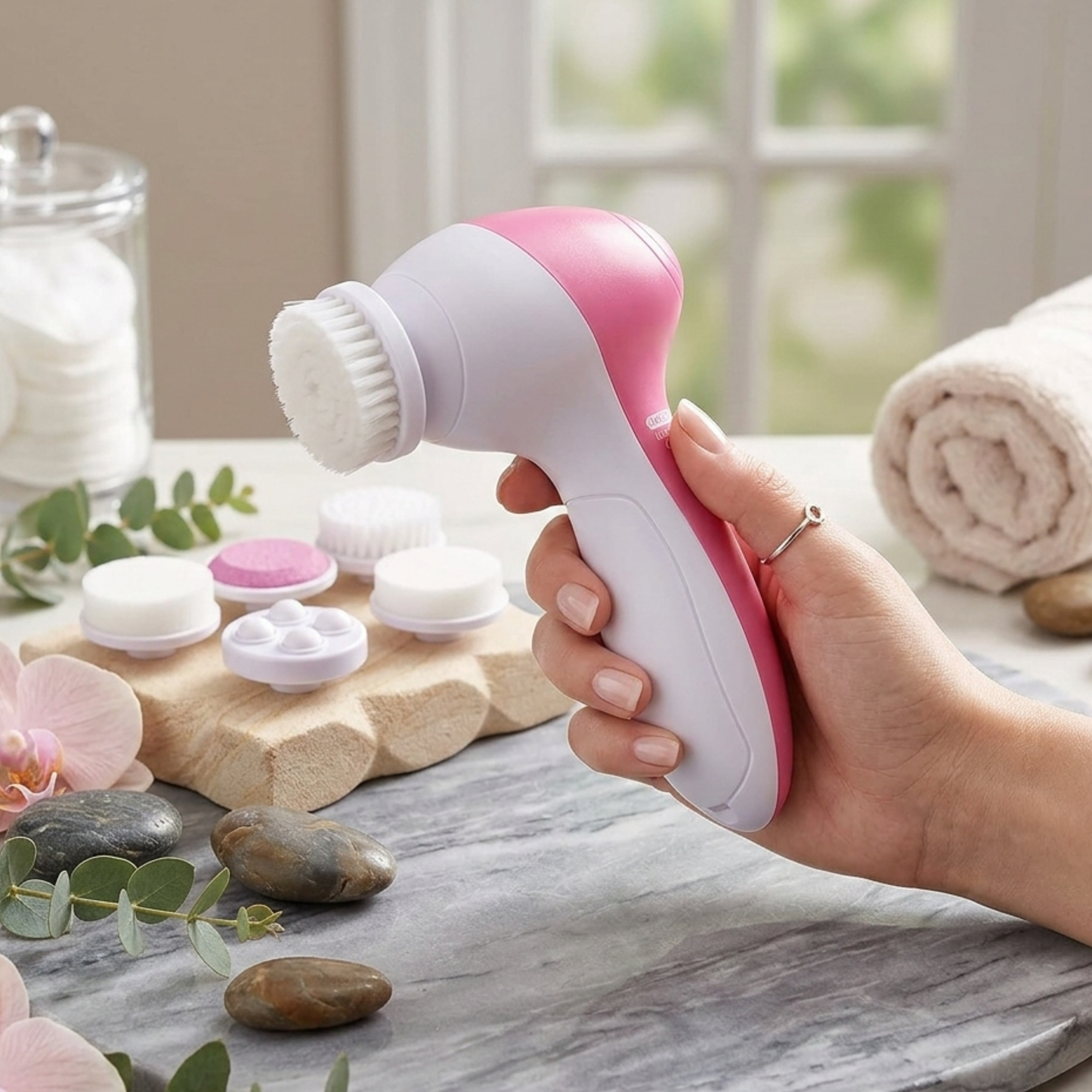 Pure Glow 5-in-1 Facial Cleansing Brush
