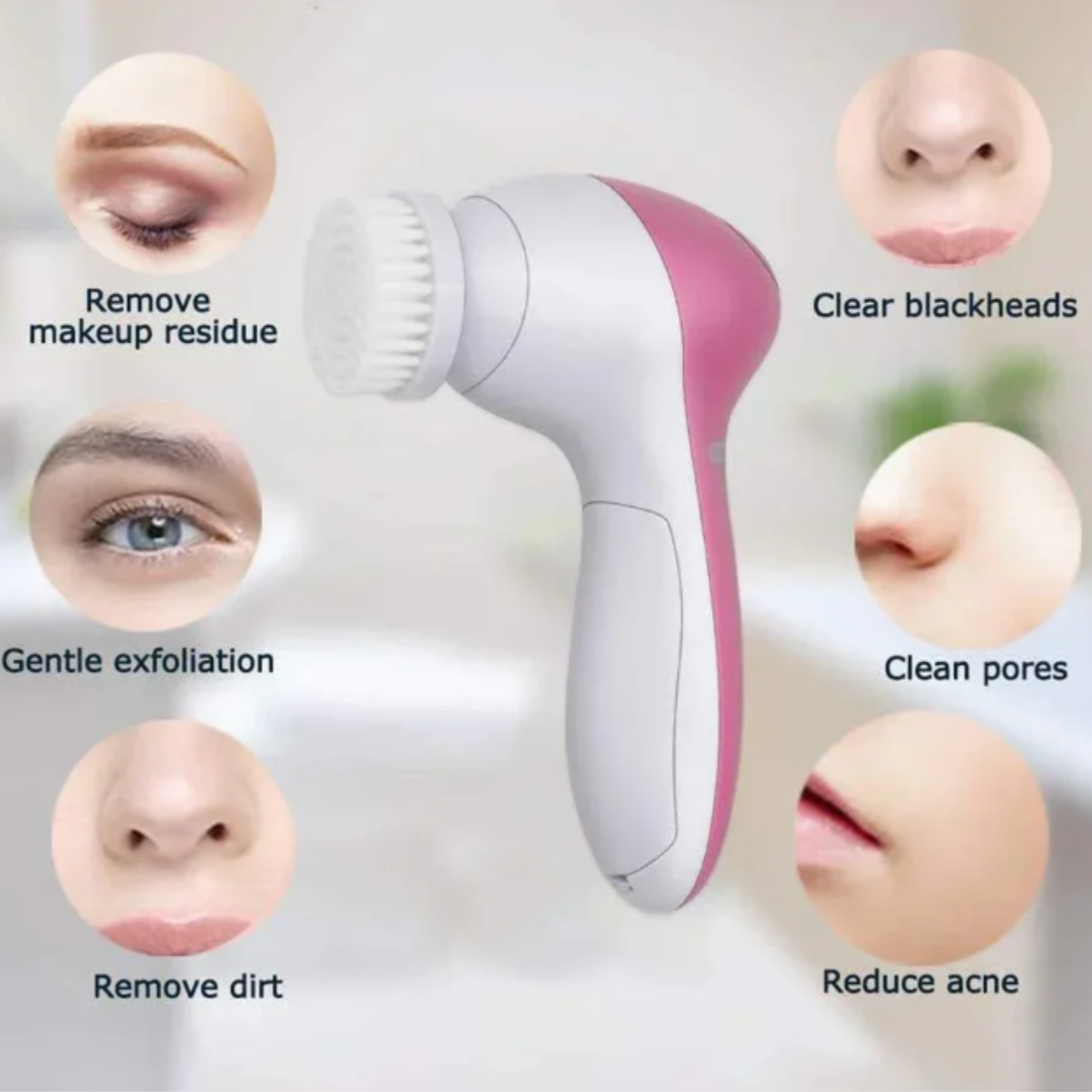 Pure Glow 5-in-1 Facial Cleansing Brush
